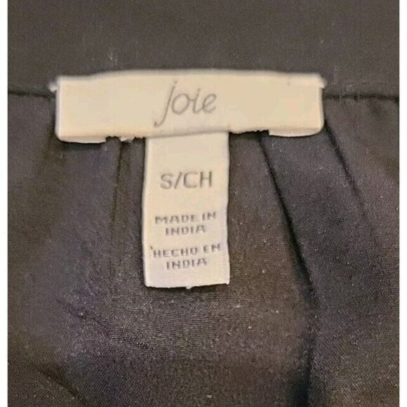 Joie Women's Balloon Sleeve Dress Sheer Black Small NWOT Dark Academia Button Up - Picture 8 of 11